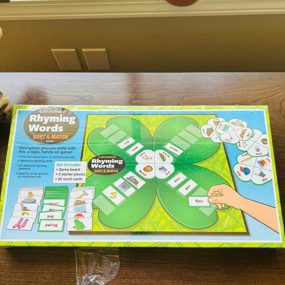 New LAKESHORE LEARNING SORT & MATCH PHONICS RHYMING WORDS GAME TEACHER SCHOOL